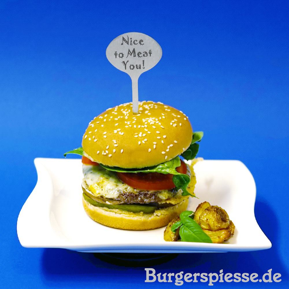 Hamburgerspieße aus Edelstahl