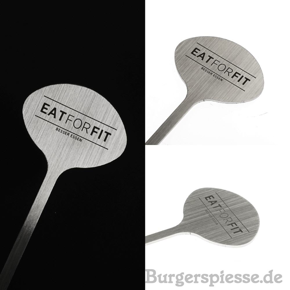 Lasergravuren Eat for Fit - Burgerspieß 107