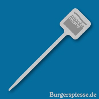 Lasergravur monte mare auf Burgerspieß 102